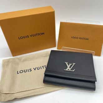 Louis Vuitton Black Noir Leather Wallet (Bi-Fold) (Pre-Owned)