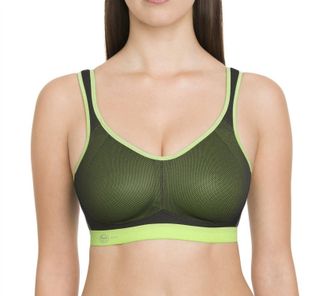 Anita Womens Air Control Sports Bra In Green-Anthracite