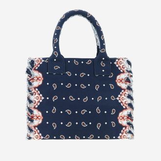 Pinko Womens Shopper Bag Cotton Multicolour Handbags Hand