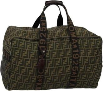 Fendi Pre-owned Canvas fendi-bags - Dames - Vintage Weekendtas - Bruin - ONE Size - Leer - Vintage