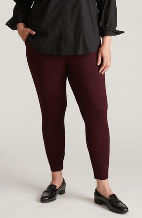 Universal Standard Pull-On Ponte Pants in Black Cherry Red at Nordstrom, Size Xs