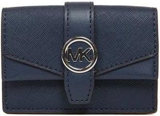 Michael Kors Money Pieces Extra-Small Flap Trifold - Dames - Portefeuilles - Blauw - ONE Size - Accessoires