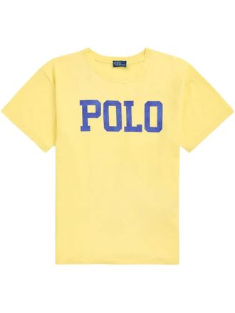 Polo Ralph Lauren logo cotton T-shirt - women - Cotton - S - Yellow