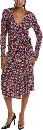 Diane Von F&uuml;rstenberg Diane Von Furstenberg Paisley Long Sleeve Wrap Dress