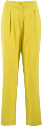 Nenette Wide Broeken - Dames - Straight fit broeken - Geel - S - Katoen - Broeken