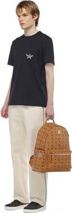 MCM Medium Stark Side Studs Backpack in Visetos in Brown at Nordstrom