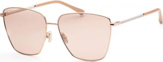 Jimmy Choo London Womens LAVIS-0BKU-2S LAVIS 60 0BKU 2S Lavi Sunglasses - Rose Gold - One Size