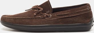 Tod's Tods Dark Brown Suede Driver Loafers