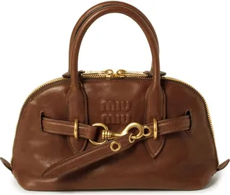 Miu Miu Aventure Leather Tote Bag