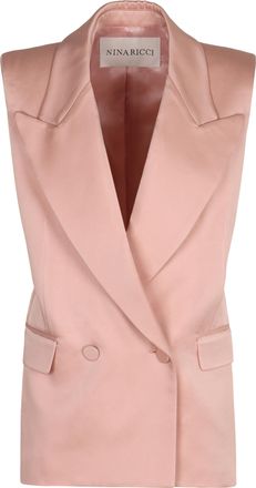 Nina Ricci Womens Double-breasted Waistcoat - Pink - Size EU 34 (Womens)