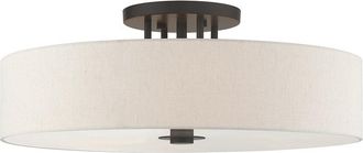Livex Lighting 6 Light English Bronze Semi-Flush