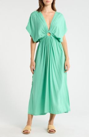 Elan Ring Cover-Up Maxi Dress in Jade at Nordstrom, Size Medium