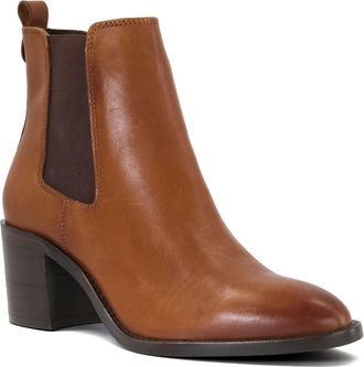 Dune London Dune Ladies Womens PEMBLY Block Heel Chelsea boots Size UK 7 Tan Block Heel Chelsea Boots
