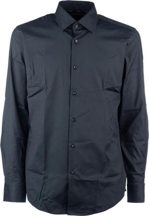 HUGO BOSS Slim-fit overhemd in performance-stretch twill - Heren - Casual Overhemden - Zwart - XL - Overhemden