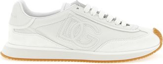 Dolce & Gabbana White Calfskin Low Top Mens Sneakers