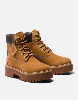 Timberland Womens Timberland Stone Street Womens 6-Inch Waterproof Platform Boot - Wheat - Brown - Size: 6/E