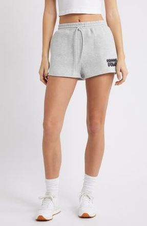 Princess Polly Cotton Blend Drawstring Sweat Shorts in Grey at Nordstrom Rack, Size 2