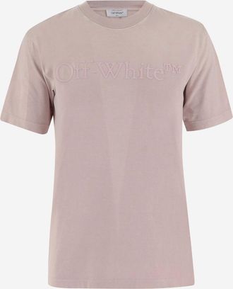 Off-white Pink Logo Detail T-shirt