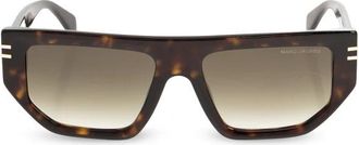 Marc Jacobs Rechthoekige Zonnebril - Heren - Zonnebrillen - Bruin - ONE Size - Accessoires