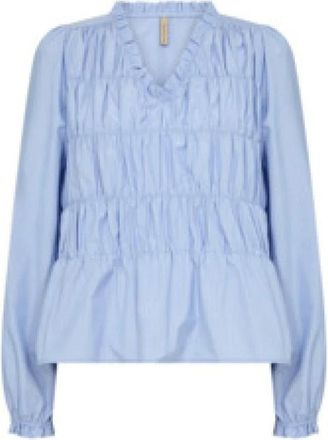 Soyaconcept Dames, Blouses & Shirts, Blauw, Maat: L