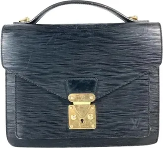 Louis Vuitton Vintage, unisex, Zwart, ONE Size, Leer, Pre-owned Epi Leather Handbag