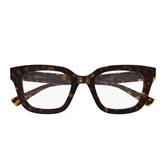 Gucci Glasses, unisex, Brown, Size: 52 MM Square Optical Frame