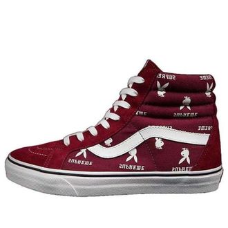 Vans x Supreme x Playboy SK8-Hi Shoes Red White VN-0TVMD7P