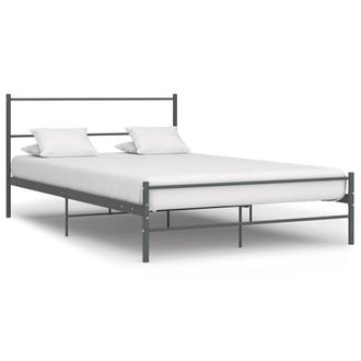 vidaXL Giroletto Senza Materasso Grigio In Metallo 140x200 Cm - Vidaxl