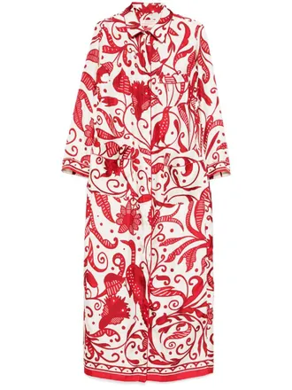 F.R.S. F. R.S.-Printed Silk Long Shirtdress-Donna