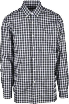 LUIGI BORRELLI NAPOLI Overhemd - Heren - Casual Overhemden - Blauw - M - Katoen - Overhemden