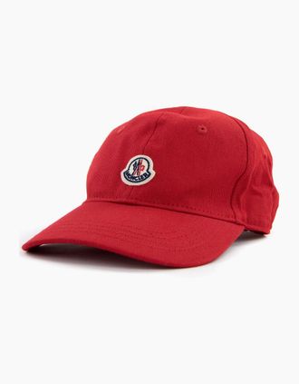 Moncler Mens Moncler Junior Basic Logo Cap Red 455 - Size: 56