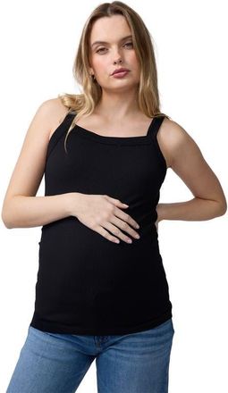 Ingrid & Isabel Rib Seamless Fashion Tank in Black at Nordstrom, Size X-Large