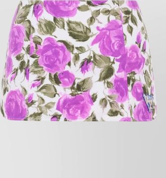 Chlo&eacute; high waist mini skirt floral ruched