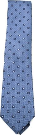 Ermenegildo Zegna geometric-pattern tie - Blue