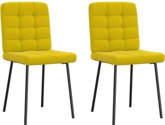 vidaXL Vidaxl - Sillas de comedor 2 unidades terciopelo amarillo