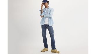Levi's 502 Tapered Jeans - Mens - 30X32 - Medium Wash / Dark Indigo Worn In