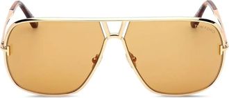 Tom Ford Eyewear Occhiali da sole con stampa - Giallo