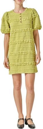 English Factory Smocked Minidress in Pistachio at Nordstrom, Size X-Small