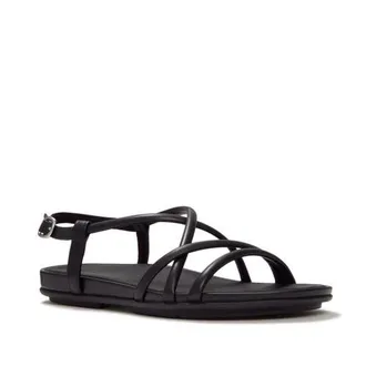 FitFlop Gracie Leather Strappy Sandals in All Black at Nordstrom, Size 6.5