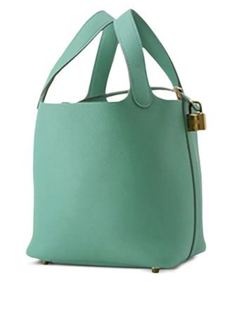 Herm&egrave;s 2022 Maurice Picotin Lock 18 handbag - women - Calf Leather - One Size - Green