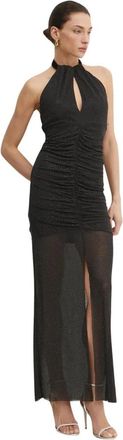 Guess Brenna Maxi Jurk - Dames - Feestkleedjes - Zwart - XL - Polyester - Kleedjes