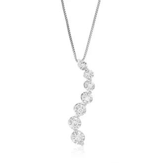 Vir Jewels 1/12 cttw Lab Grown Diamond Pendant Necklace in Sterling Silver with Chain For Women