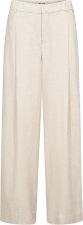 Mos Mosh Wide Broeken - Dames - Wijde Broeken - Beige - XL - Broeken