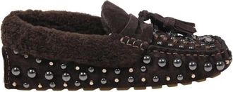 Strategia Velour Loafer - Dames - Loafers - Bruin - 41 EU - Leer - Schoenen