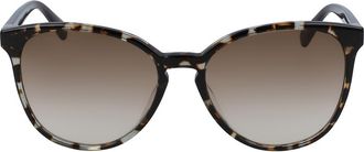 Longchamp Le Pliage 53mm Gradient Cat Eye Sunglasses in Havana Aqua/brown at Nordstrom Rack