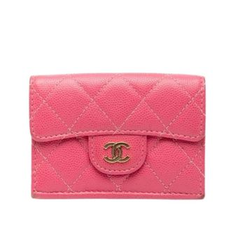 Chanel Pre-owned Wallets, female, Pink, Size: ONE SIZE Pre-owned Leather Wallet
