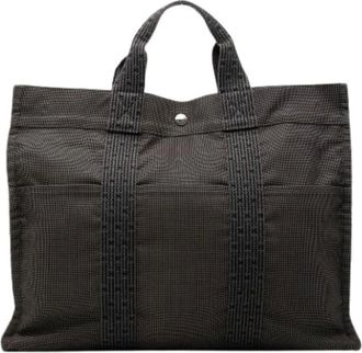 Herm&egrave;s Pre-owned Tote Bags, female, Gray, Size: ONE SIZE Pre-owned Herline Tote MM
