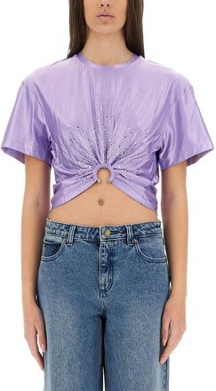 Paco Rabanne Cropped T-Shirt-Donna