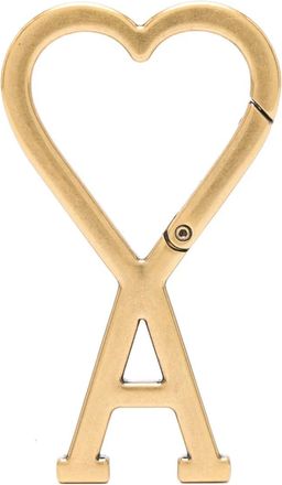 Ami heart-shaped keyring - unisex - Brass - OS - Gold