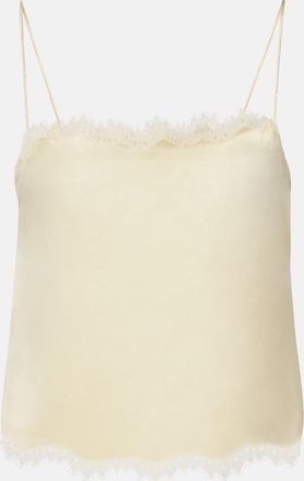 D&ocirc;en Loure lace-trimmed silk camisole